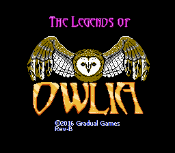 The Legends of Owlia Title Screen